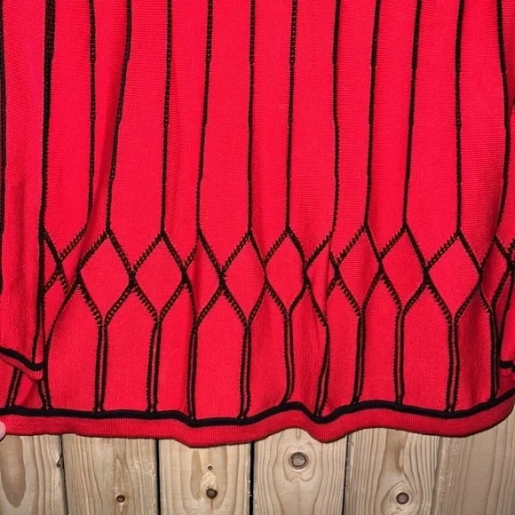 Foxcroft Red Blouse With Black Detailing Medium - Picture 4 of 6
